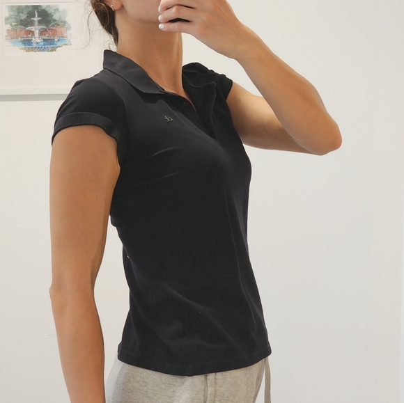 Calvin klein black vneck polo size S - Picture 2 of 2
